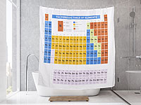 BadeStern Duschvorhang Periodensystem, 180 x 180 cm, mit 12 Befestigungsringen; WC-Garnituren zur Wandmontage WC-Garnituren zur Wandmontage WC-Garnituren zur Wandmontage WC-Garnituren zur Wandmontage